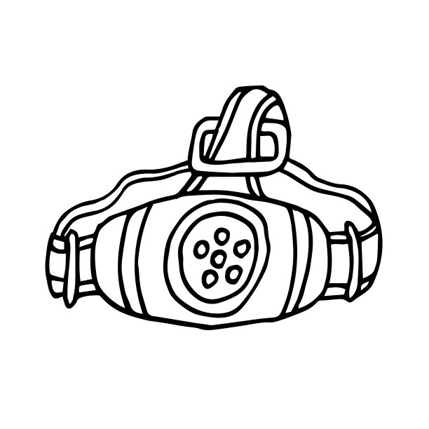 白色背景的头灯是孤立的图片下载