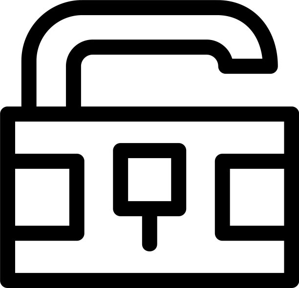 解锁图标或标志孤立符号图片下载