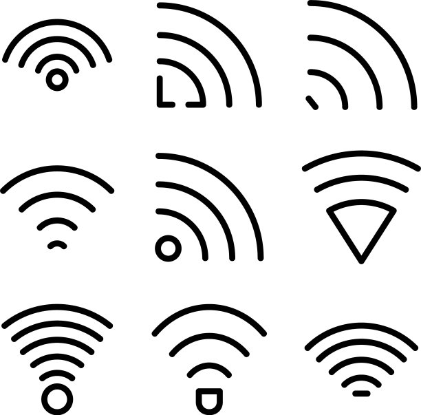 Wifi图标或标志孤立标志符号图片下载