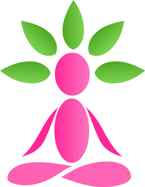 创意身体瑜伽冥想健康图标图片下载