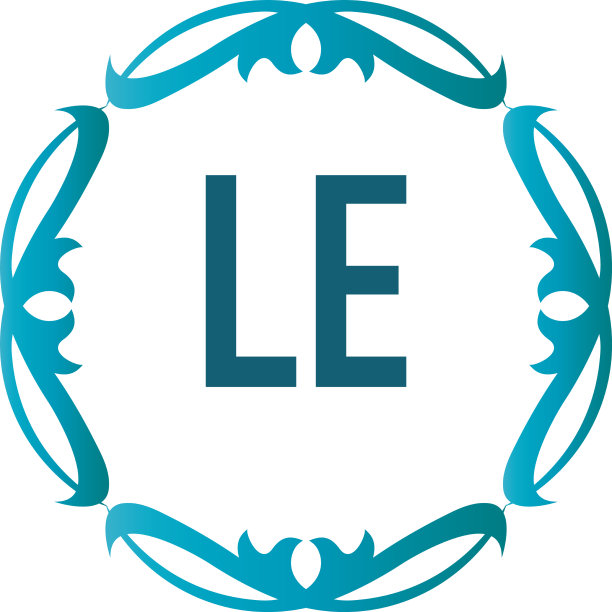 优雅字母LE标志设计模板图片下载