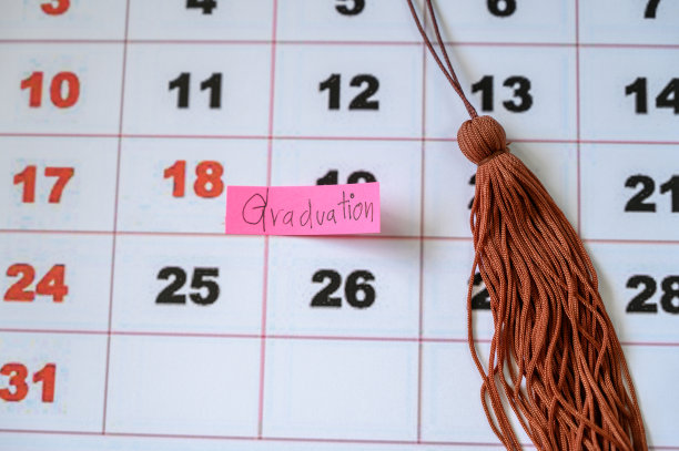 毕业典礼毕业帽上白干净历图片下载