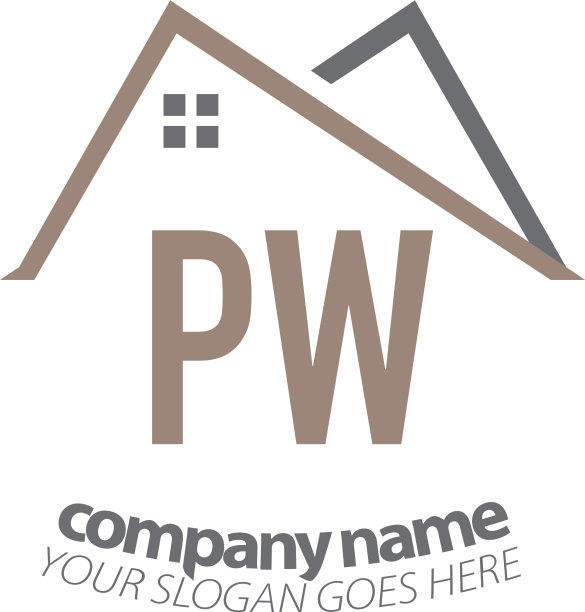 首字母pw家标志设计模板图片下载