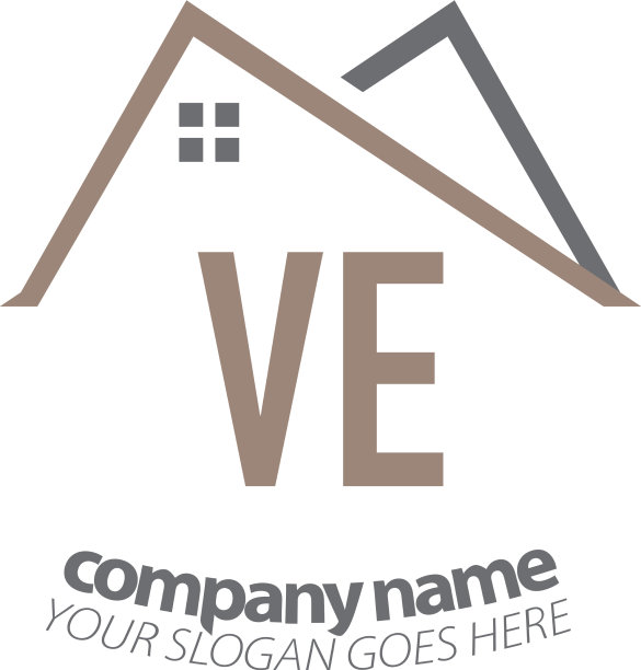 首字母ve家标志设计模板图片下载