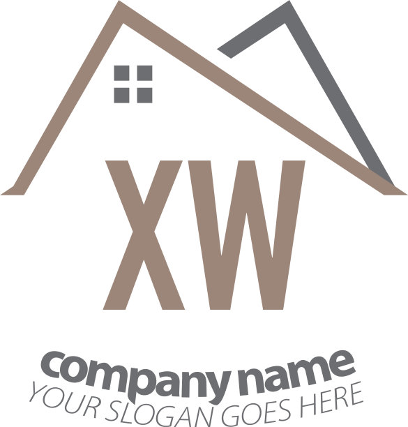 首字母xw家标志设计模板图片下载