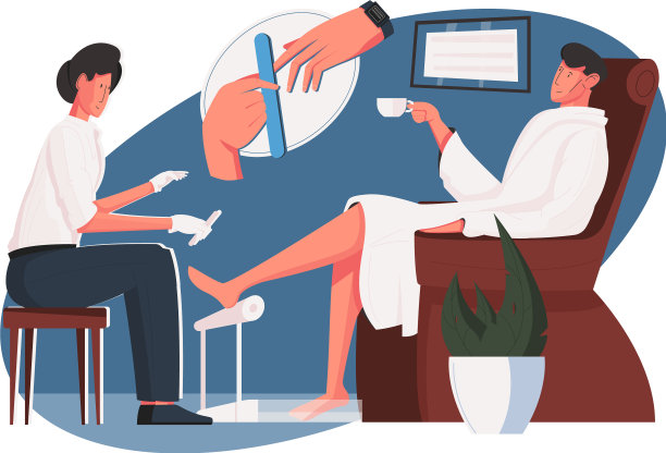 男性足疗平面组成图片下载