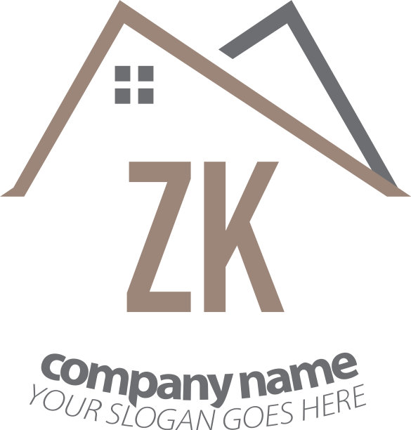 首字母zk家标志设计模板图片下载