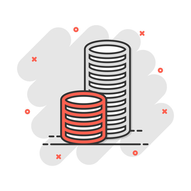 卡通货币图标在漫画风格美元金融图片下载