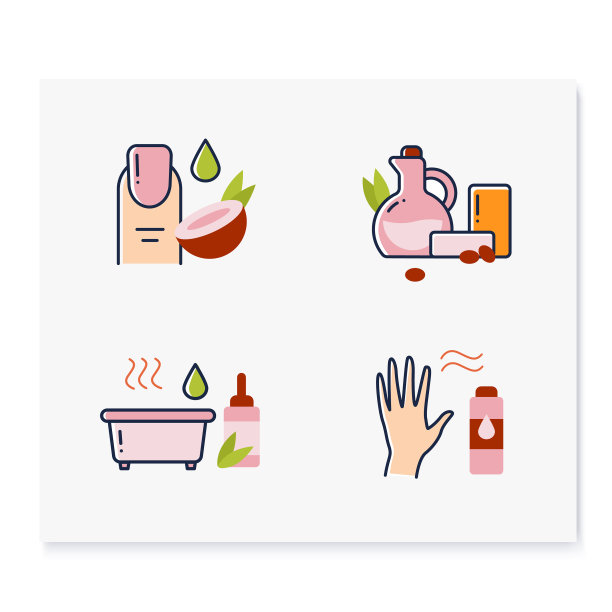 Diy自然护肤颜色图标集图片下载