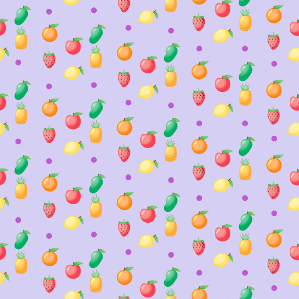 图案卡通热带水果设计模板图片下载