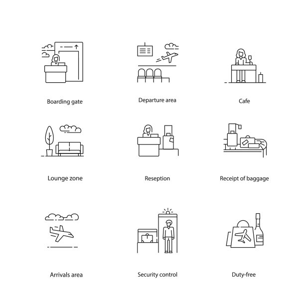 机场图标导航集图片下载