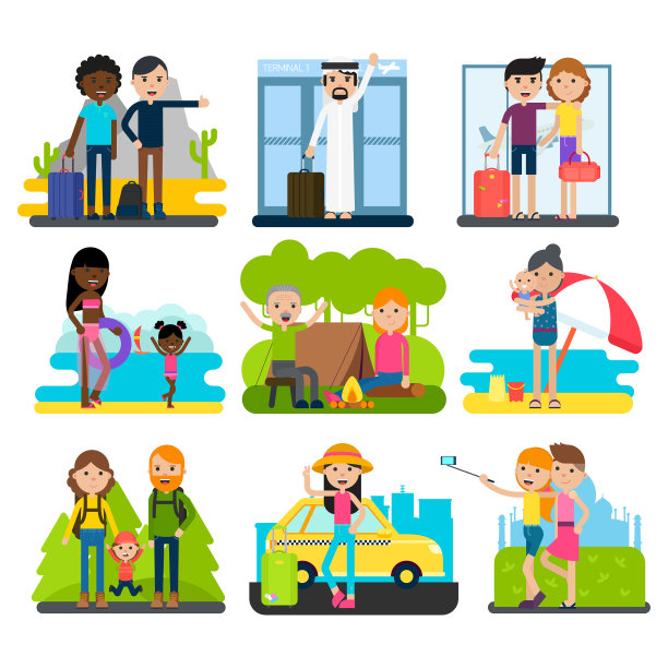 家庭度假集合图片下载