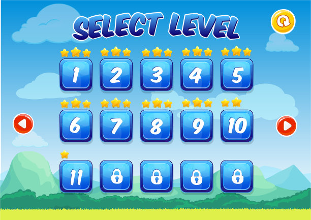 彩色关卡选择画面图片下载