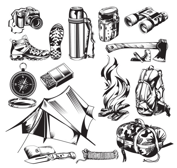 野营元素集图片下载