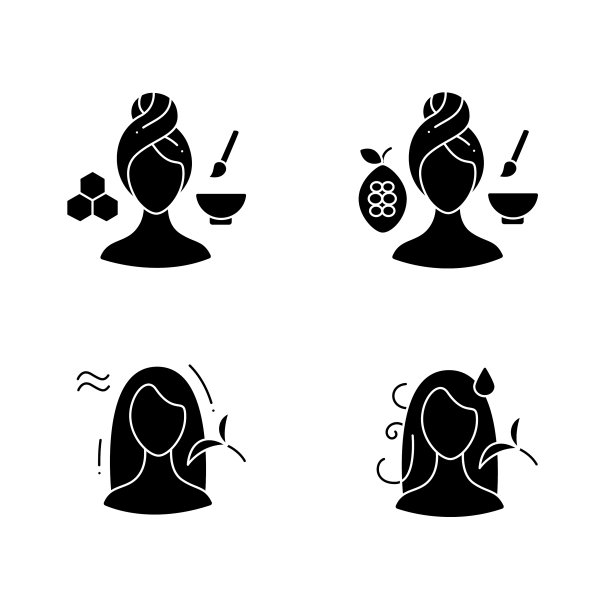 Diy自然护肤字形图标集图片下载