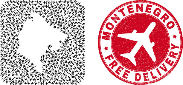 免费赠送橡胶徽章和黑山地图图片下载