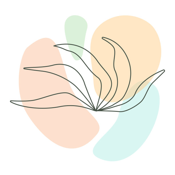 植物墙艺术，枝叶线艺术图片下载