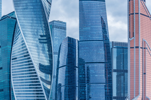 金融城中心的写字楼外立面。图片下载