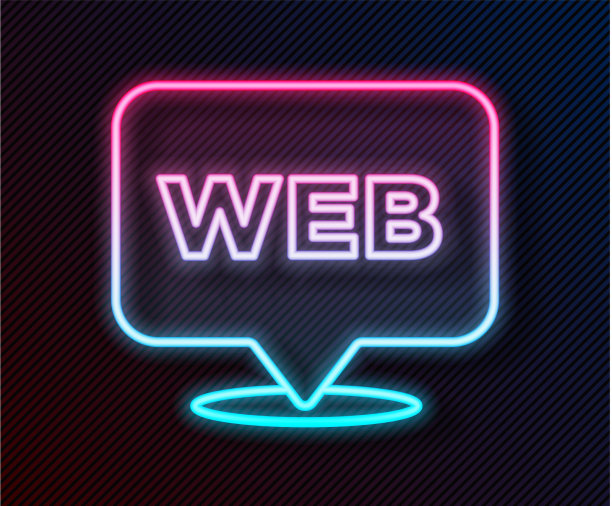 发光的霓虹线网页和图形设计图标图片下载