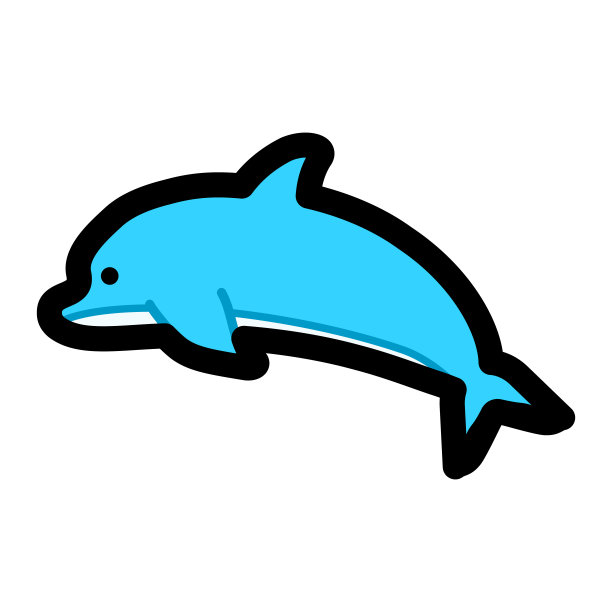 简单可爱的海豚剪辑艺术图片下载