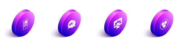 设置等距移动应用UI或用户体验设计网页图片下载