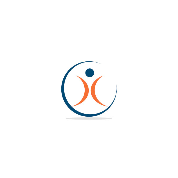 圆形抽象人物优胜者标志图片下载