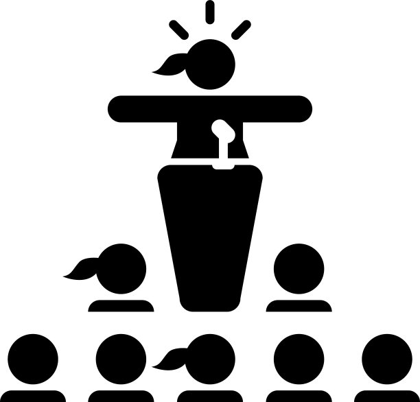 领导偶像人物在领奖台上讲话的象征图片下载