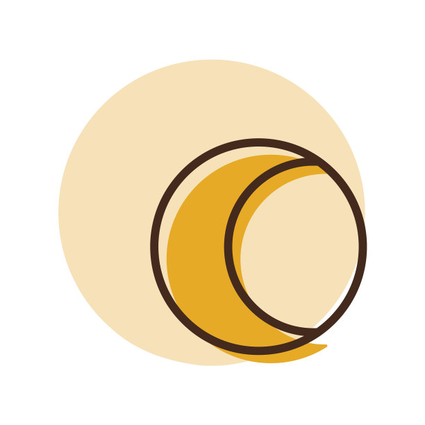 年轻的月亮图标天气标志图片下载