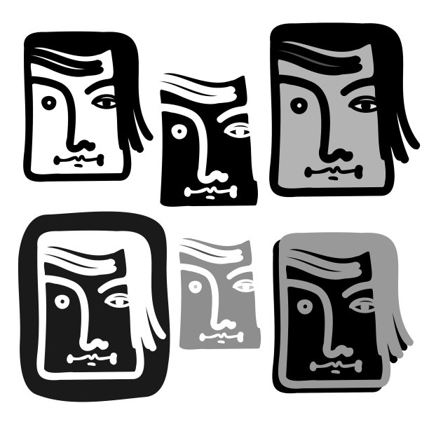 孤立的黑白集图片下载