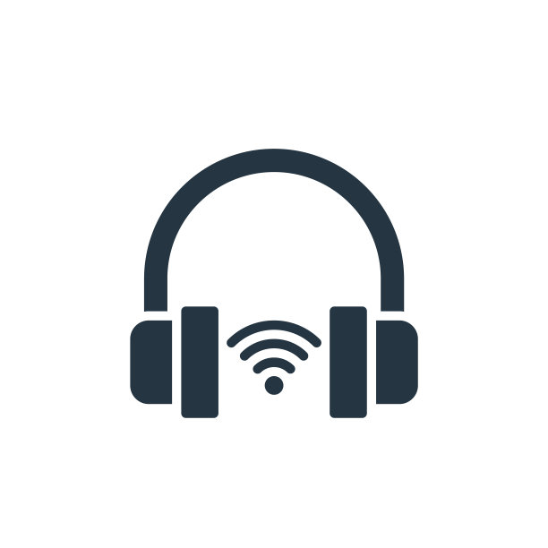 耳机图标。字形耳机图标用于网站设计和移动，应用程序开发，打印。耳机图标从充满物联网收集孤立的白色背景。图片下载
