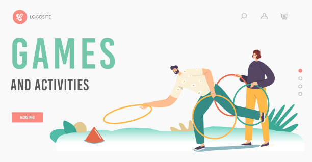 游戏和活动登陆页面模板图片下载