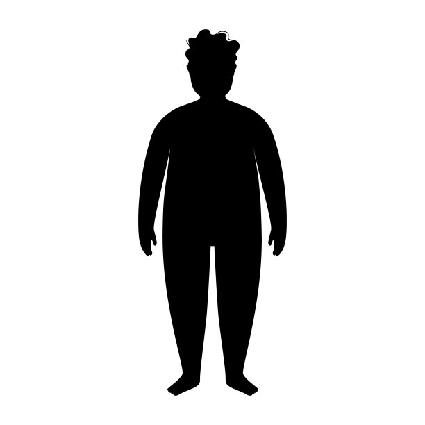 肥胖男孩的概念图片下载