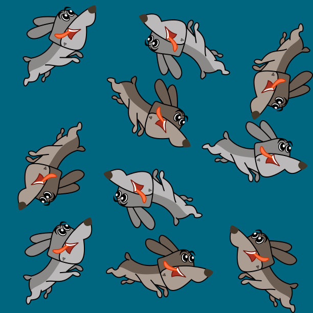 一只可爱的灰色和棕色的小狗在跑着包纸图片下载