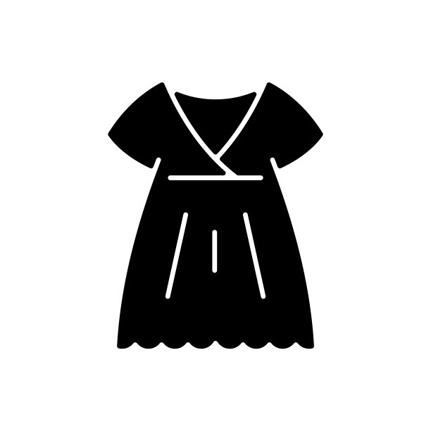 睡衣上黑色的字形图标图片下载