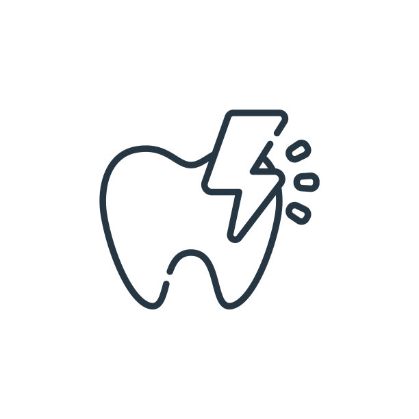 疼痛图标矢量从牙医的概念。细线插图的疼痛可编辑的笔触。疼痛线性符号用于web和移动应用程序，标志，印刷媒体。图片下载
