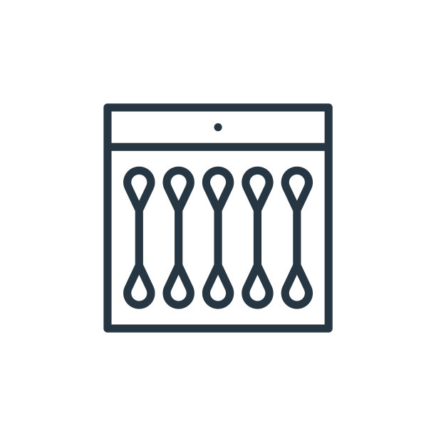 棉签图标向量从浴室配件的概念。细线插图的棉花芽可编辑的笔触。棉蕾线性标志，用于web和移动应用程序，标志，印刷媒体。图片下载