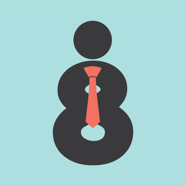 8 .数字竖起商业成功图标的象征图片下载