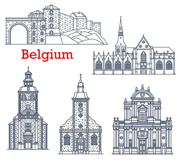 比利时的旅游地标Namur和Stavelot图片下载