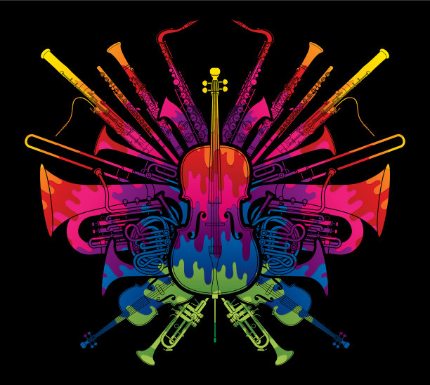 管弦乐队乐器组图片下载