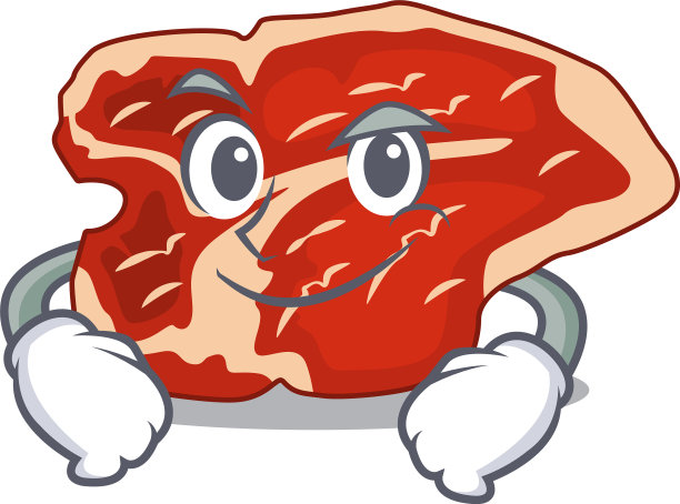 一个可爱的漫画t骨有自信的姿态图片下载