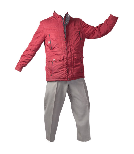 男人的夹克和裤子孤立在白色背景。图片下载