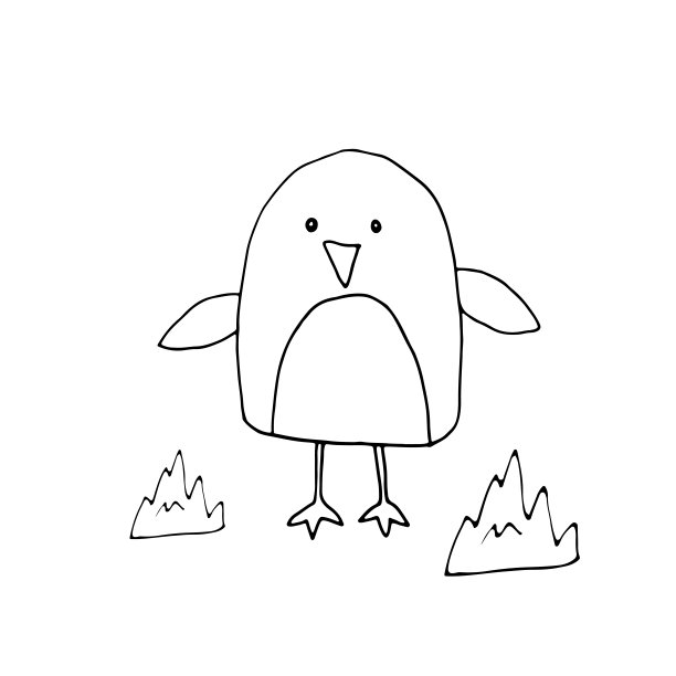 可爱的企鹅卡通动物宝宝和儿童印刷设计矢量插图图片下载