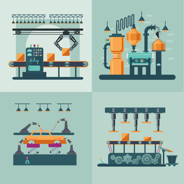 工业工厂内部广场概念图片下载