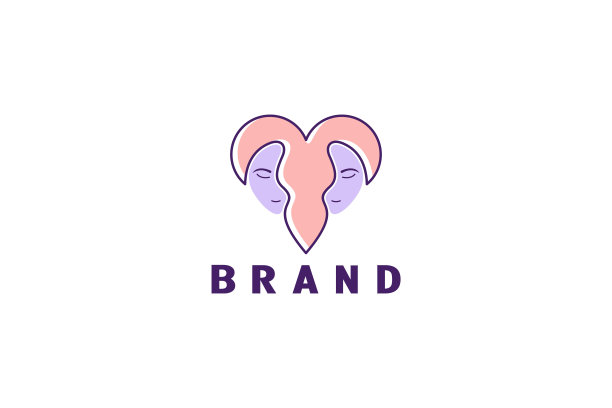 心形美丽的女人图标和符号图片下载