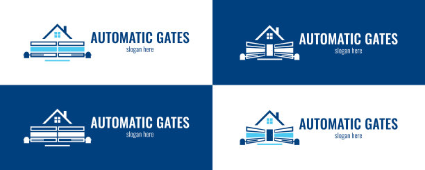 新潮的自动门系统标志图片下载