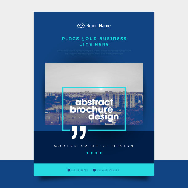 宣传册模板排版设计。公司业务年度报告，目录，杂志，小册子，传单模型。图片下载