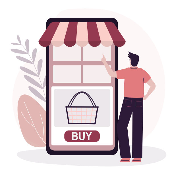 男性购物者在网上商店购物。男人消费者选择产品从互联网市场。智能手机屏幕上的应用程序。网上购物的概念图片下载