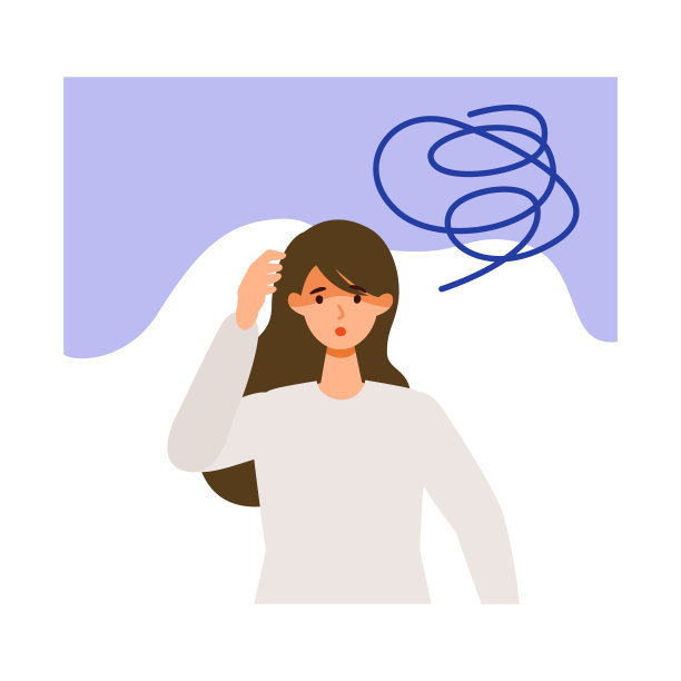 接种COVID-19疫苗后精疲力竭的妇女。冠状病毒疫苗的副作用概念。图片下载