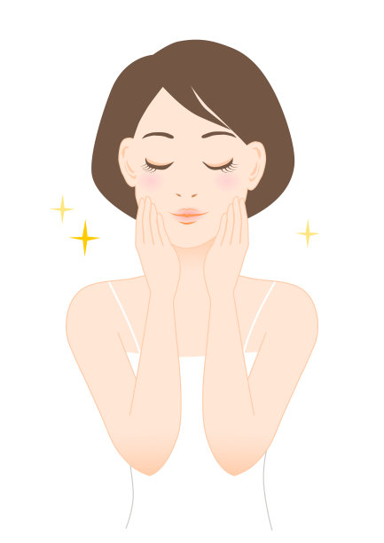 女人的美丽插图。皮肤护理。白色背景。矢量插图。图片下载