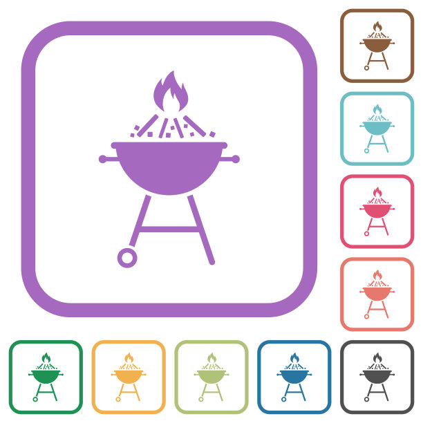 燃烧烧烤烧烤简单的图标图片下载